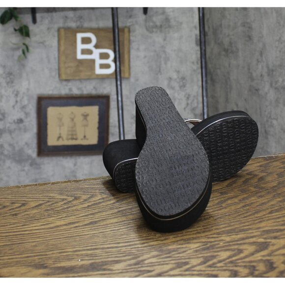 NWT Guess Womens Sarraly Flip-Flop Platform Rhinestone Disco GWSARRALY4 Black 8M - Picture 9 of 11